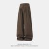 American Retro Drape Simple Pure Cotton Casual Pants Men's Spring and Summer Basic Washed Loose Texture Straight Trousers