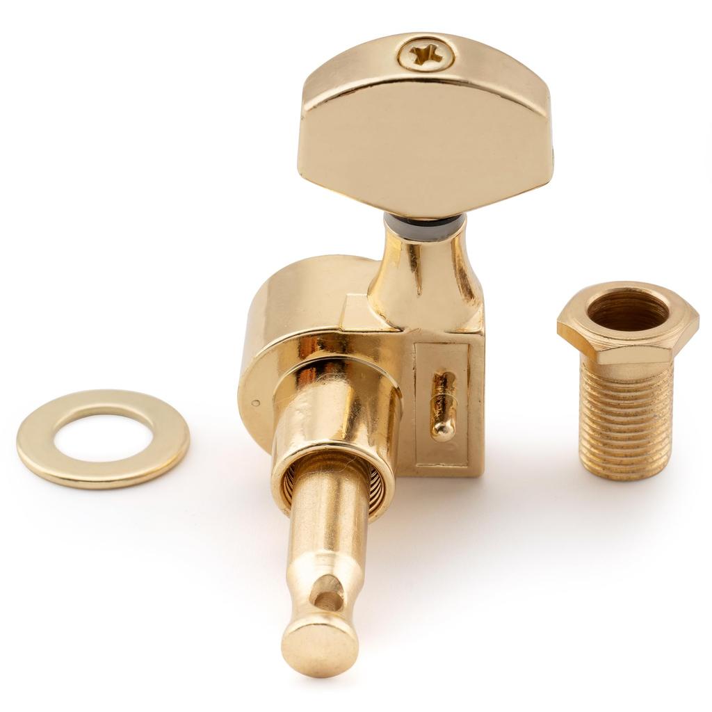 Musiclily Pro Single Pin Guitar Tuners Square for SQ Electric Gold 6-row Strat/Telecaster Guitars,