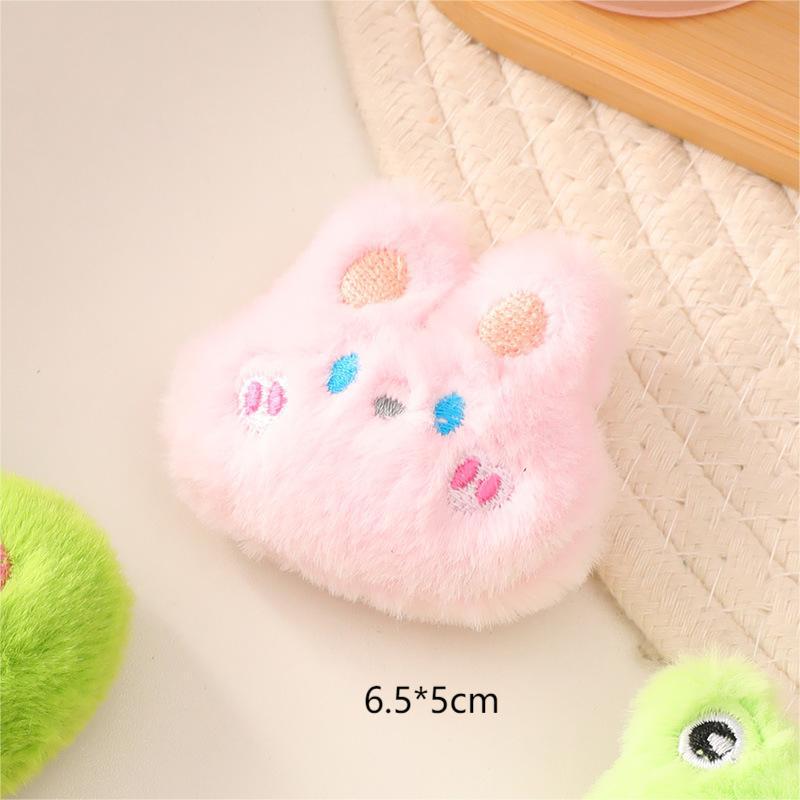Cartoon Plush Doll Pendant: Cute Rabbit & Bear Keychain Brooch Without Brooch