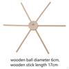 1 Set Wooden mobile frames DIY Wind Chime Decorative Supplies Handmade Pendant Props Crafts Hanger