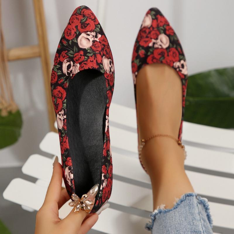 

Повседневные туфли-лодочки большого размера, женские, осенние, с элементами Хэллоуина, на плоской подошве, для ног, желаю 43 красный