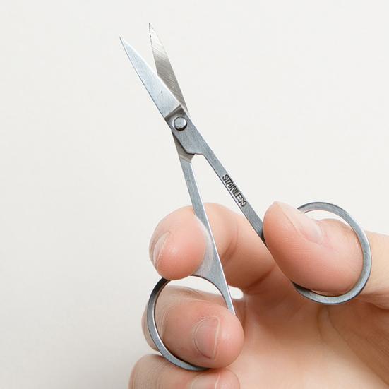 Eyebrow Shaping Scissors Anti-dust Ergonomic Stainless Steel Nose Hair Eyelash Trimmer for Home