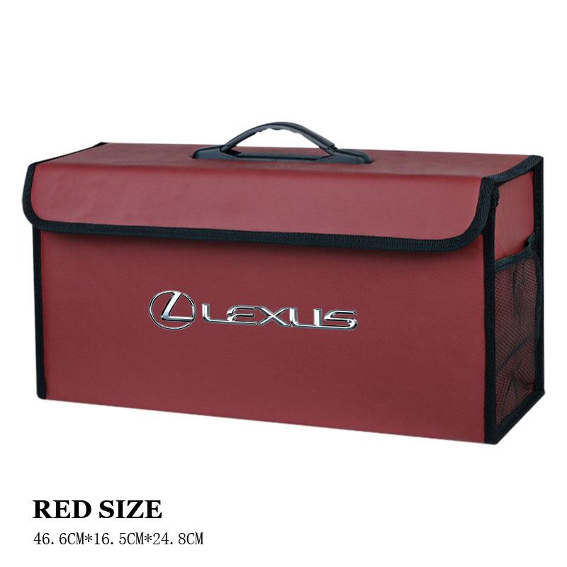 Auto Kofferraum Leder Aufbewahrungsbox Faltbar Auto Organizer Tasche Für Lexus F SPORT GS GX IS LS LX CT LC LBX NX RX 350h 450h ES UX 300e