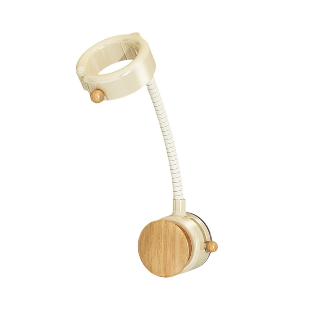 Walnut Toilet Bathroom Storage Rack Suction Cup Hair Dryer Holder