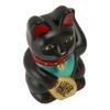Lucky Cat 6 Inch Plastic Electric Fortune Cat Figurine for Entryway Home Gift New Store Opening Black 0256E