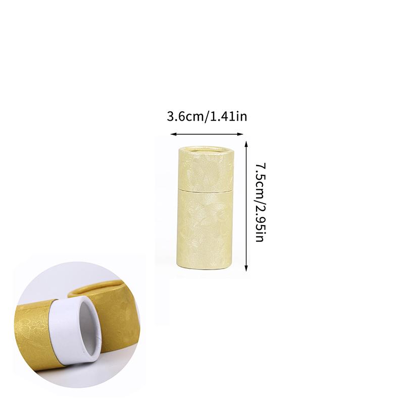 Kraft Paper Tube Jar 10ml 20ml 30ml Cylinder for Essential Oil Bottle Secure Packaging Box for Travel and Gift Wrapping