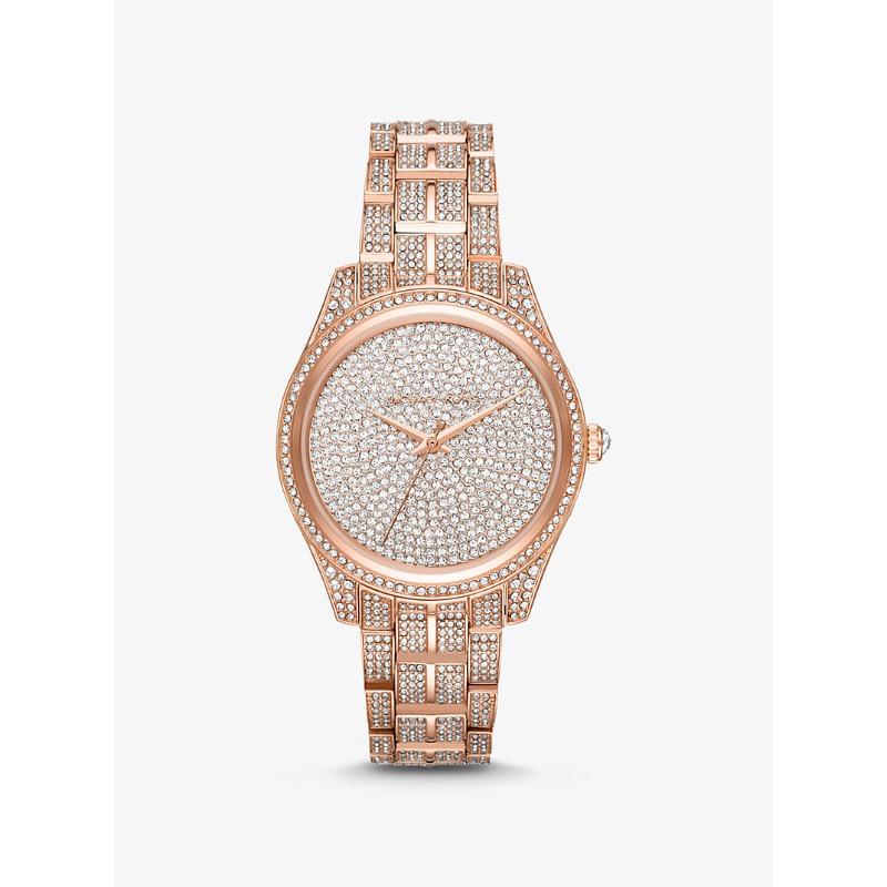 

Часы Michael Kors Lauryn с паве, покрытие из розового золота, MK3931 розового золота