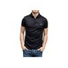 Emporio Armani Ss22 Solid Color Logo Short Sleeve Polo Shirt Men Tops Dark-Blue 3L1FFZ-1JUVZ-0920