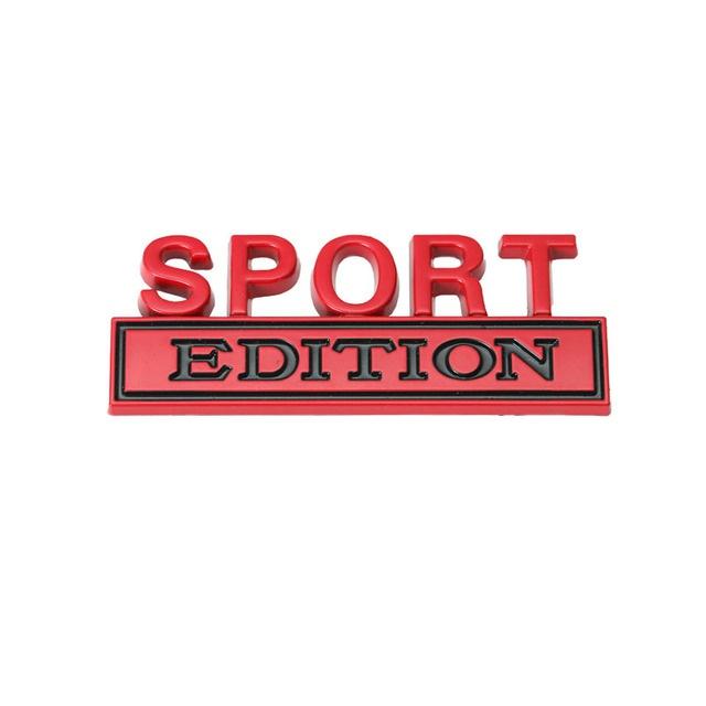 1Pc 3D Metal Sport Edition Logo Car Front Grille Badge Side Fender Rear Trunk Emblem Sticker Decal