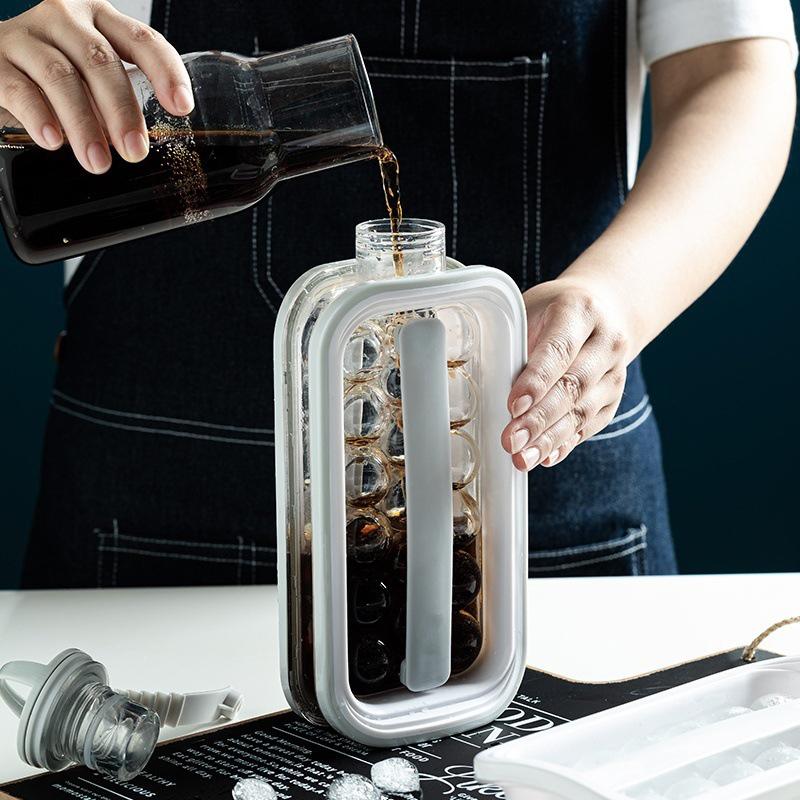 Portable Ice Ball Maker Creative Ice Cube Kettle Grid Ice Cube Mold for Travel Kitchen Bar Tool Ice Hockey