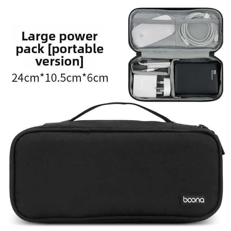Portable Laptop Charger Storage Bag, Electronic Organizer Pouch for Power Adapter, Cables, Hard Drives, and Tech Accessories