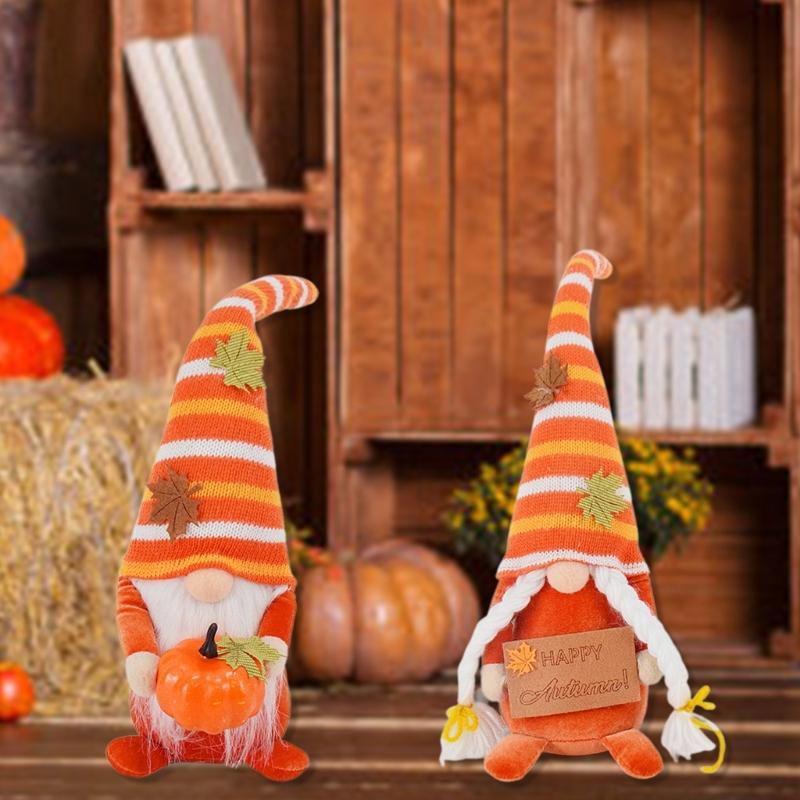 Fall Gnomes Plush Decorations,Scandinavians Tomte Gnomes Doll Handmade Facelss Doll,Gnomes Ornamet Festival Home Decors