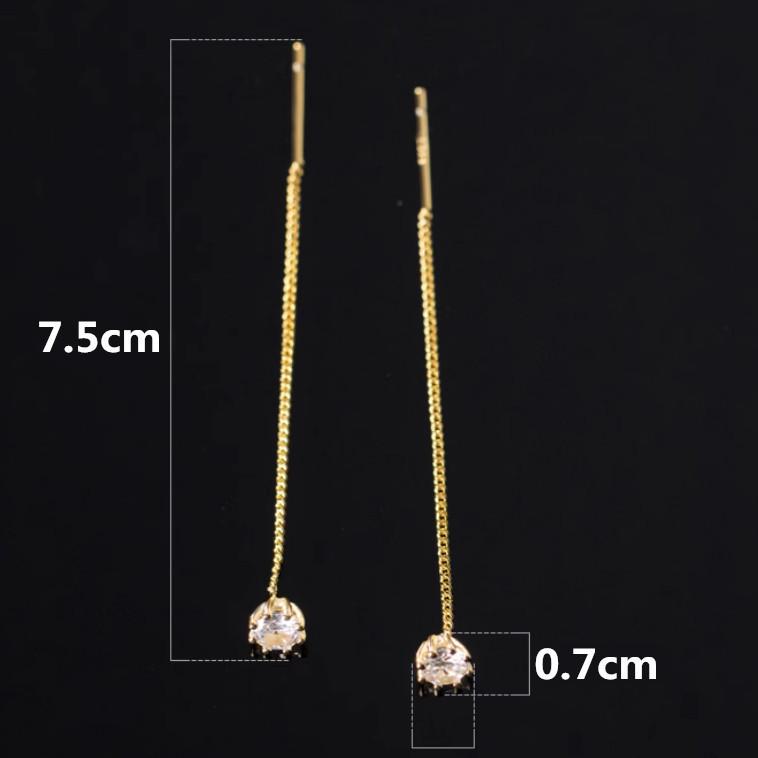 Shiny Diamond Earline women's earrings temperament high-end long earrings for women
