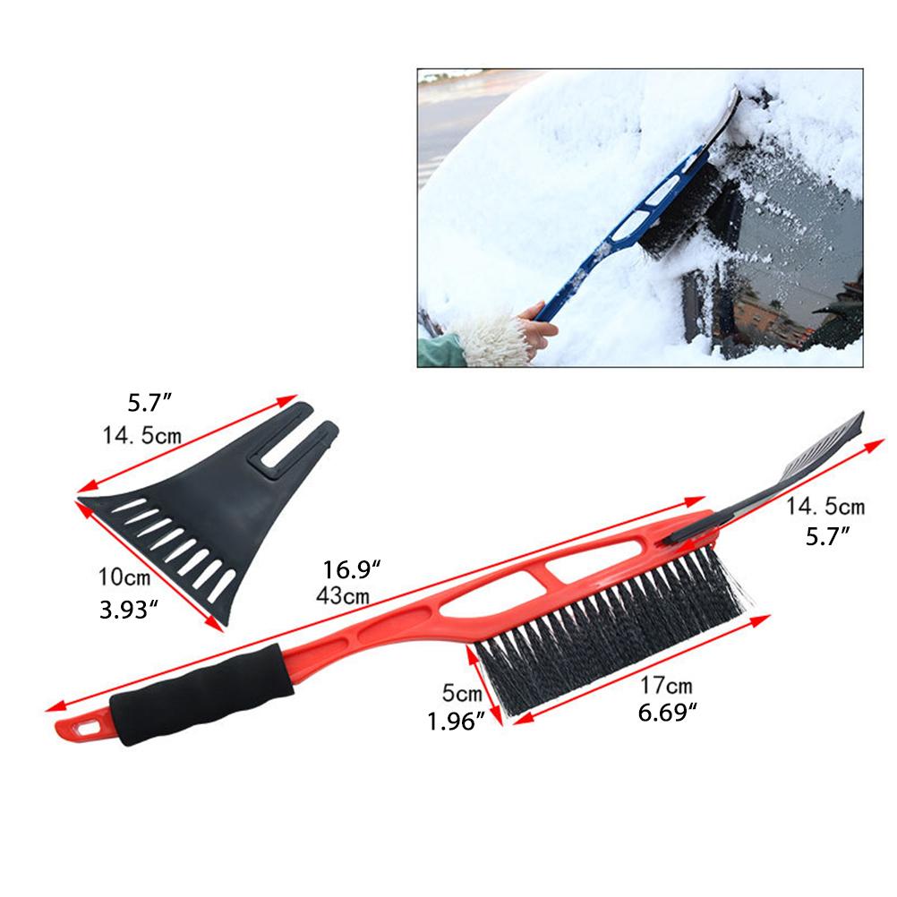 2 in 1 Snow Brush with Squeegee Ice Scraper Foam Grip Anti Freeze Snow Shovel for Car Truck SUV MPV Windshield Glass