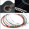 Stainless Steel 1M One Set 6pcs Rainbow Colorful Color Guitar Strings Acoustic Guitar Strings