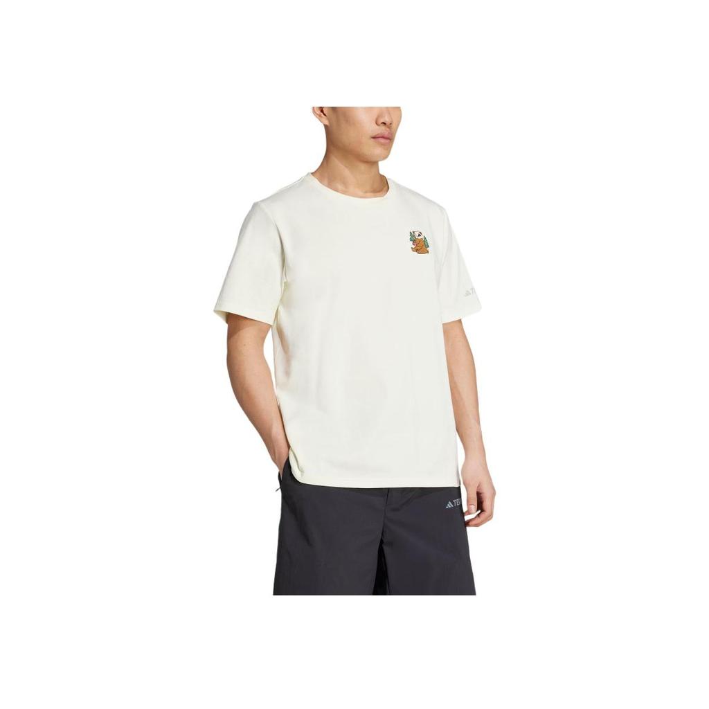 adidas Terrex Polygiene Grafik Rundhals Outdoor-Sport Kurzarm T-Shirt Unisex Oberteile Elfenbein KA3283