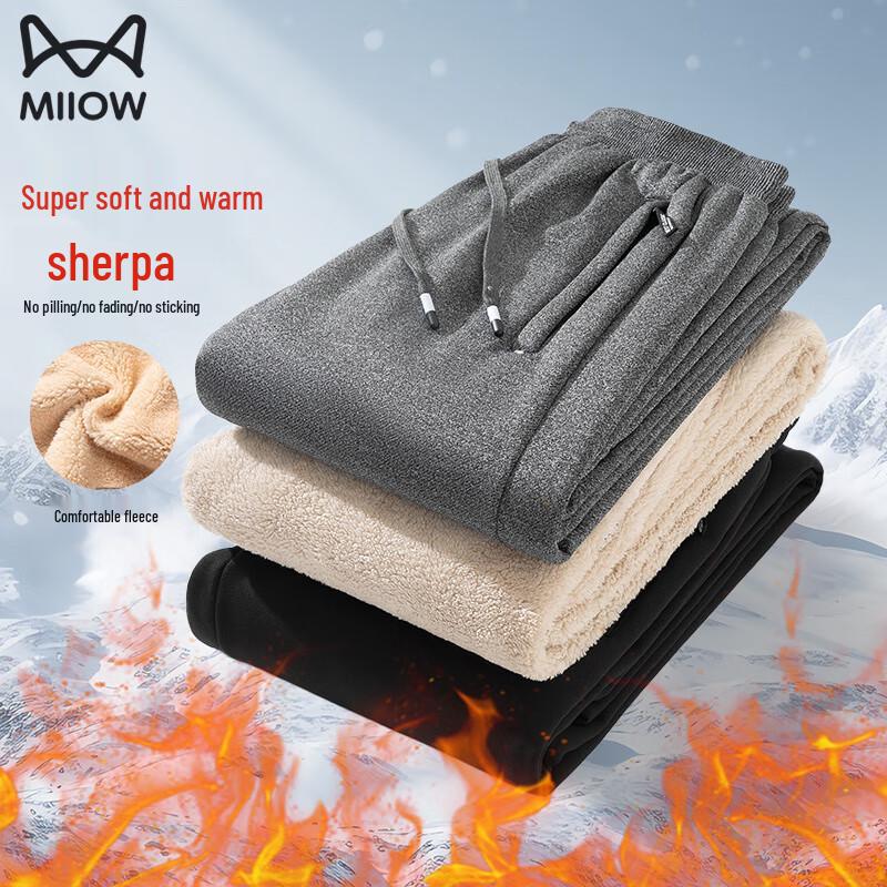 

MiiOW Men s Lamb Velvet Lined Winter Warm Pants 5XL