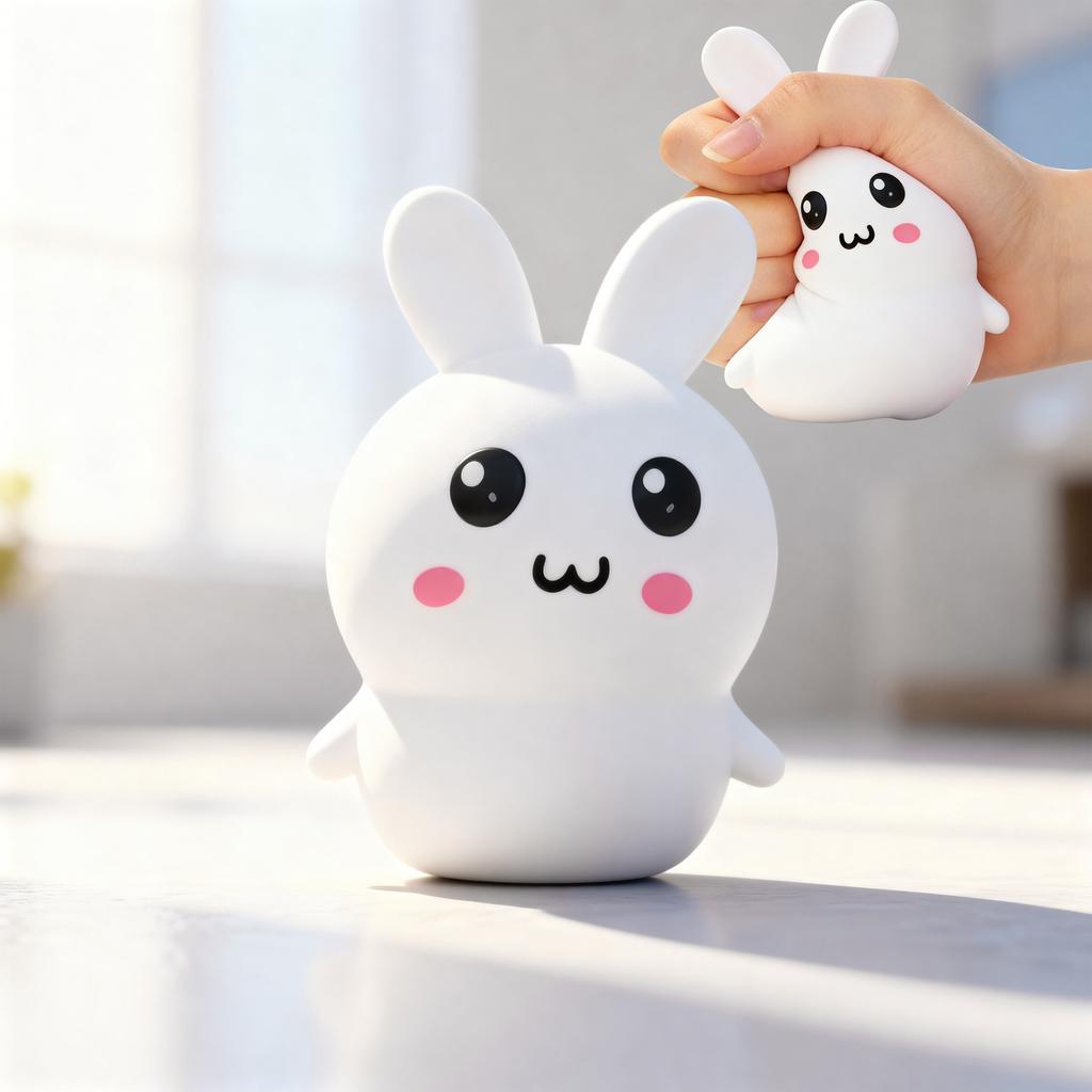 A Small Bunny Stress-relieving Toy, A Perfect Gift For A Friend.