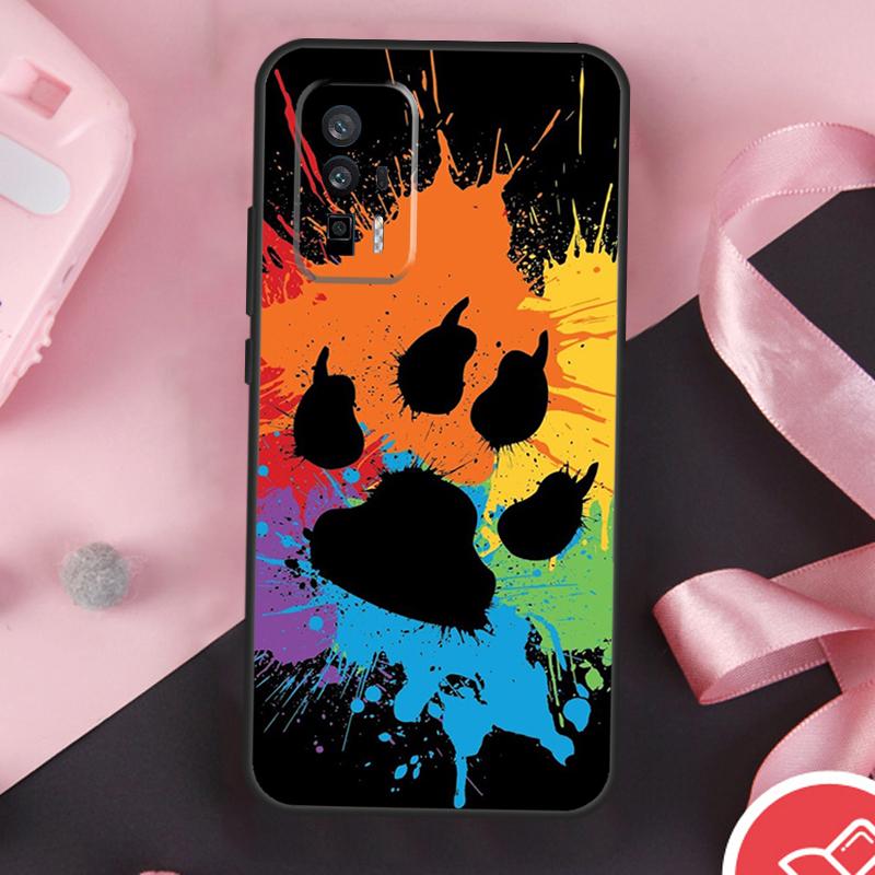 Cat Dog Paw Design Case For POCO F6 X6 X3 X5 M6 Pro F3 F5 M5s Xiaomi 14 Ultra 13 12 Lite 11T 12T 13T Pro Cover
