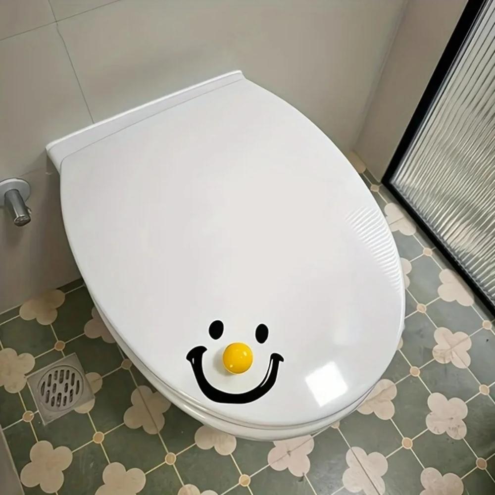 1Pcs Smile Face Ball Toilet Lid Lifter Clown Toilet Lid Lifter Handheld Bathroom Seat Cover Opener For Bathroom Decor Accessorie
