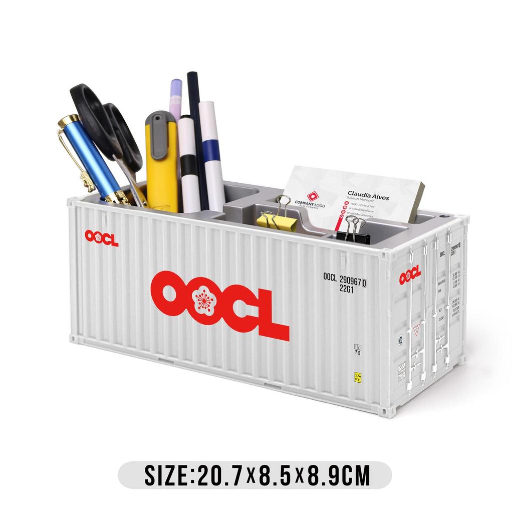 Portalápices Personalizado con Forma de Contenedor de Envío DHL con Logo