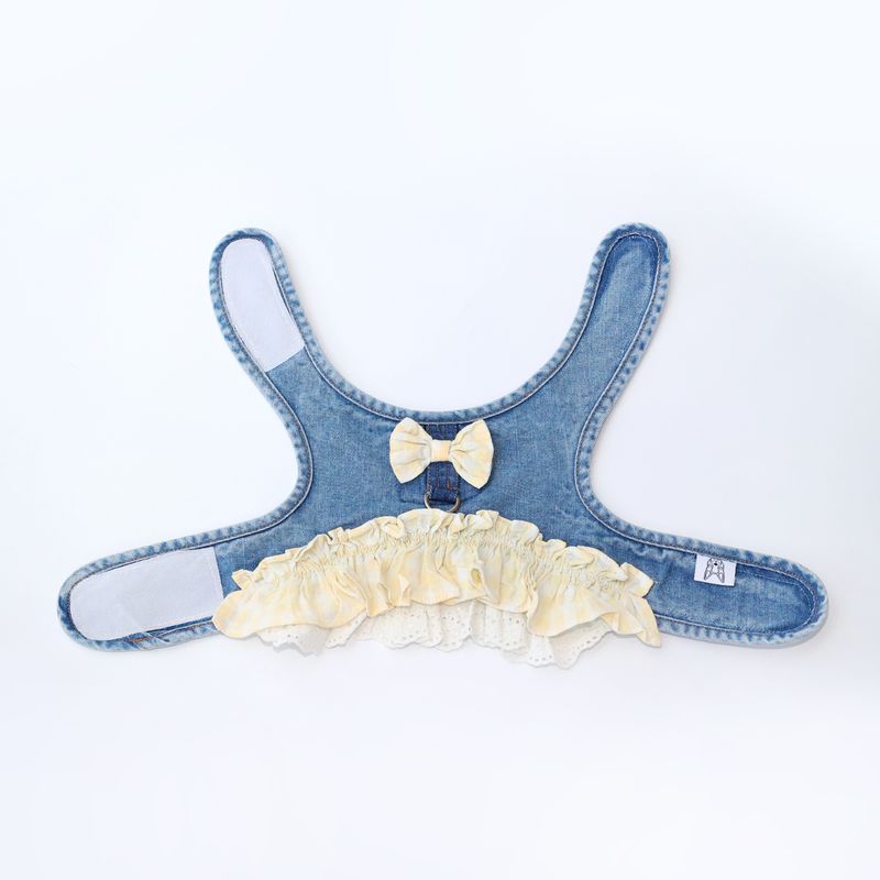 

Lmodo Питомец Джинсовая Клетчатая Кружевная Юбка Милая Одежда для Питомца Жилет для Выгула Собаки Товары для Маленьких Питомцев Yellow L (Recommendation 4.50 kg-6.00 kg