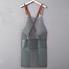 Transparent TPU Cross Back Cooking Apron Oil-proof Overall Household Kitchen Women Work Clothes with Pocket Halter Apron