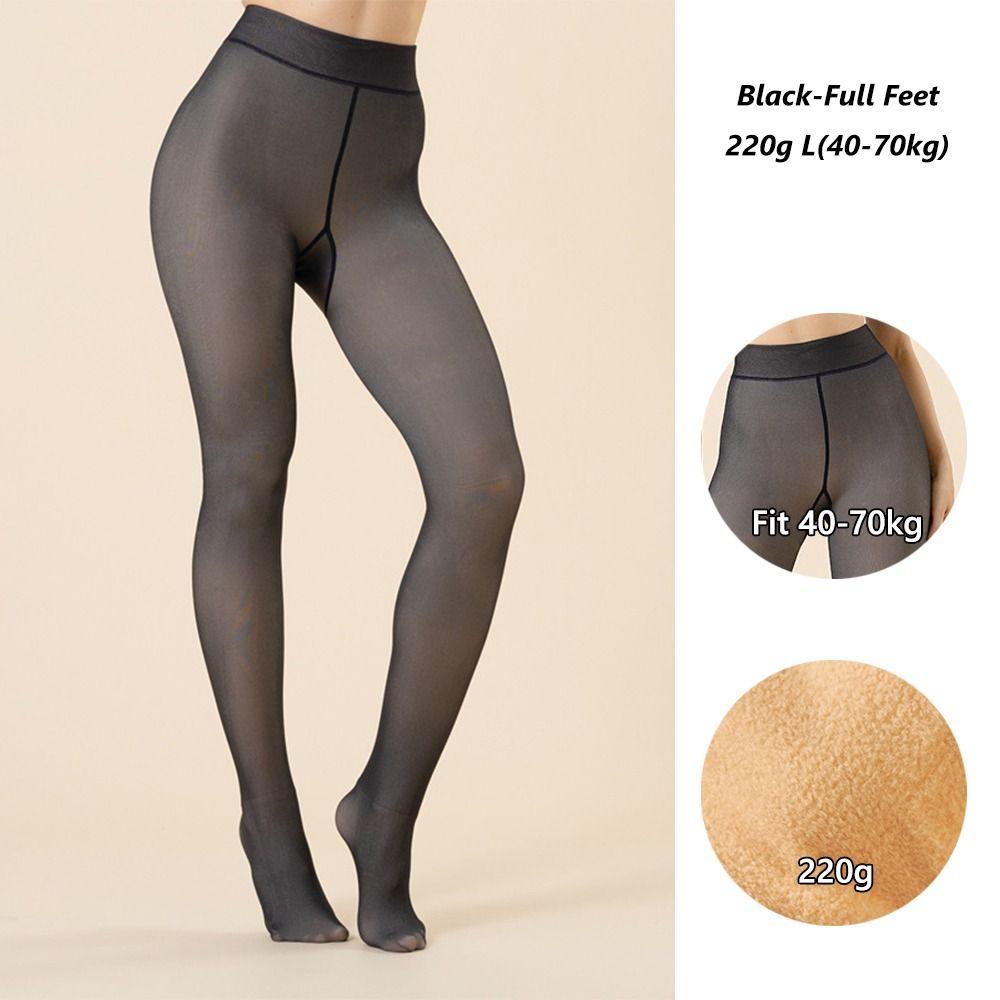 Thick Fake Translucent Leggings High Waist Thermal Stockings Winter Warm Pantyhose  for Women
