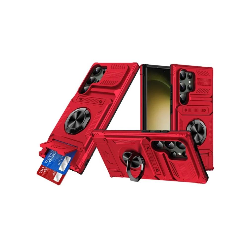 Case For Samsung S25 24 23FE Plus Ultra  A15 25 35 55 14 Magnetic Rotated Ring Kickstand Heavy Duty Drop Protection Wallet Cover