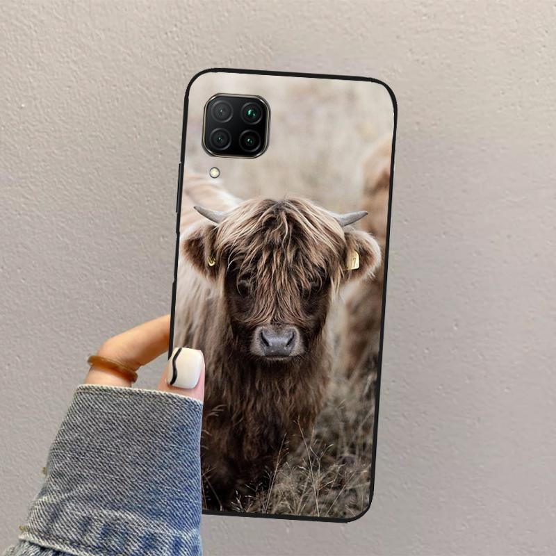 Hochlandkuh Tier Für Huawei Nova Y73 Y72 Y61 Y91 Y70 Y60 Y90 12s 12i 11i 8i 9 10 SE P30 P40 Lite P60 Pro Hülle