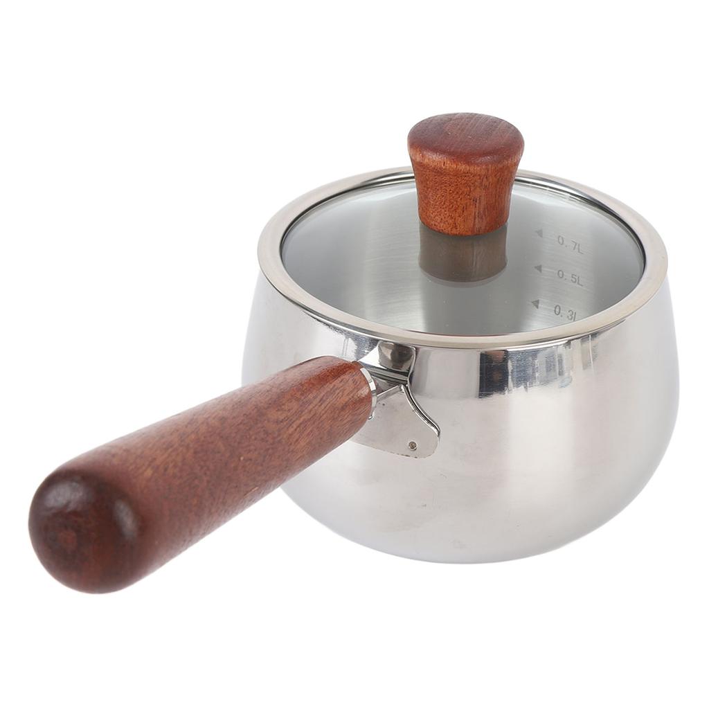 Milk Pot 316 Stainless Steel Anti Stick Multifunctional 1000ml Milk Saucepan for Soup Noodles One Person Diet
