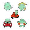 Creative Cute Frog Series Animal Brooch Stylish Mini Car And Swim Ring Design For Fashionable Accessories