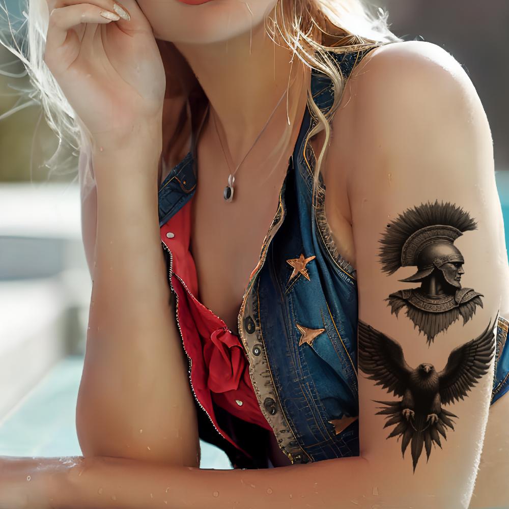 12pcs 3D Tattoo Stickers Black Disposable Water Transfer Printing Stickers Temporary Tatto Sticker Body Art Fake Tattoo