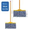 Vintage-style Cotton Mop with Plastic-coated Handle - Ideal for Schools, Properties, and Large Floor Areas.