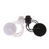 NEW 1 Set Nordic Half Teeth Lampshade Base Vintage E27 Hanging Lamp Holders With 0.8/1/1.2/1.5M Cable Ceiling Lamp Holder Socket