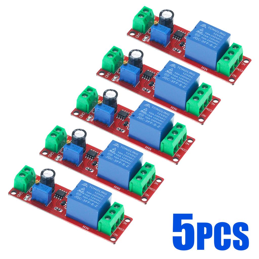5SZT DC 12V Przekaźnik czasowy NE555 Przekaźnik czasowy Shield Przekaźnik czasowy Przełącznik sterowania czasowego Przekaźniki samochodowe Generowanie impulsów Cykl pracy