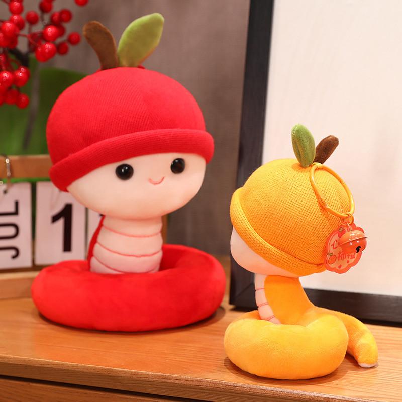 Chinese Year New Zodiac Snake Plush Toy Mascot Stuffed Doll Holiday Gift Decor