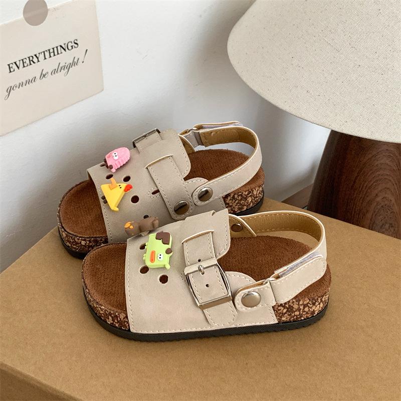 Fashion Girls Shoes Summer New Kids Flat Sandals Comfort Non Slip Boys' Shoes Soft Soled Child Beach Shoes Simple Girls' Sandals