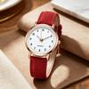 Women Luminous Watch Dainty Analog Quartz Watch Adjustable Leather Strap Wristwatch Fashion Casual Watch for Office Party Dating