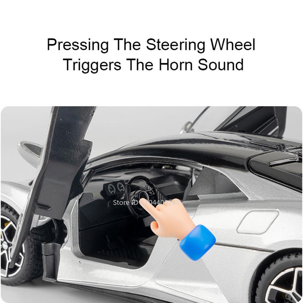 1:24 Scale YANGWANG U9 NIO ES8 Car Model Toy New Energy Vehicles Sound Light Doors Opened Models Collection Gifts for Kids