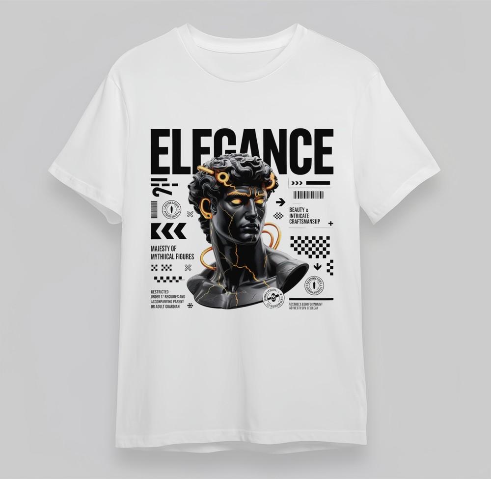 

Men s Plus Size T-Shirt With Deconstructed Elegance Graphic Unisex Cotton Tops XL