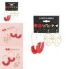 Stylish Alloy Cartoon Character Earrings Multiple Pairs On Card Perfect Gifts