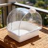 Parakeet Bird Bath Feeder Nest Shower Box Splashproof Transparent Parrot Bath For Cage For Indoor Window Cockatiel Conure Canary