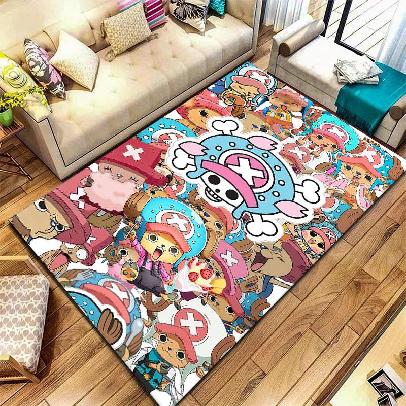 Tony Tony Chopper Teppich für Wohnzimmer Schlafzimmer Zuhause Sofadekoration, rutschfeste Spielmatte für Kinder