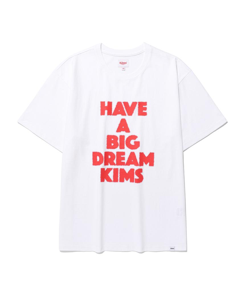 Kimseupeulesikoteunmakes (Unisex) Big Dream Tee White(Red)