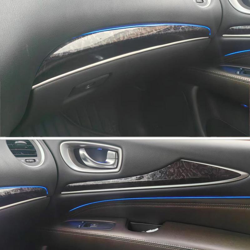 For Infiniti JX35 QX60 2012-2018 Interior Central Control Panel Door Handle Carbon Fiber Stickers Decals Car styling Accessorie