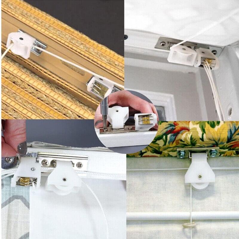4/8 Bucăți Mecanism Blocare Șnur Scripete Jaluzea Rulou din Bambus Piese Jaluzea Romană Șine Glisoare pentru Accesorii Jaluzele Pom