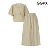 Ggpx V Neck Wrap Blouse Setup Gq6st005f