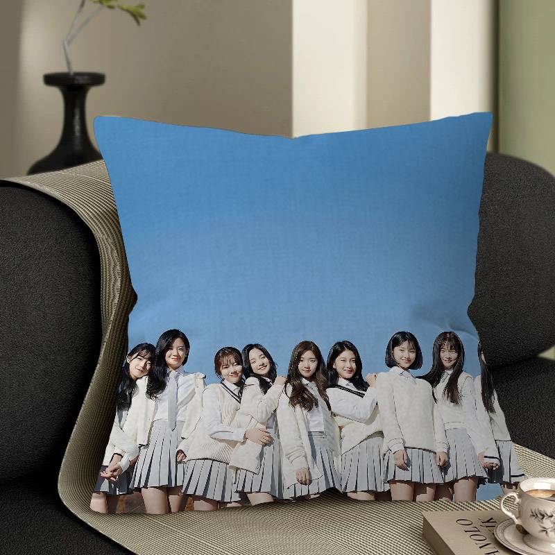 Fromis_9 Kpop Style Girl Office Cushion Pillowcase Car Cushion Cover45X45Cm Lumbar Pillowcase Sofa Pillowcover