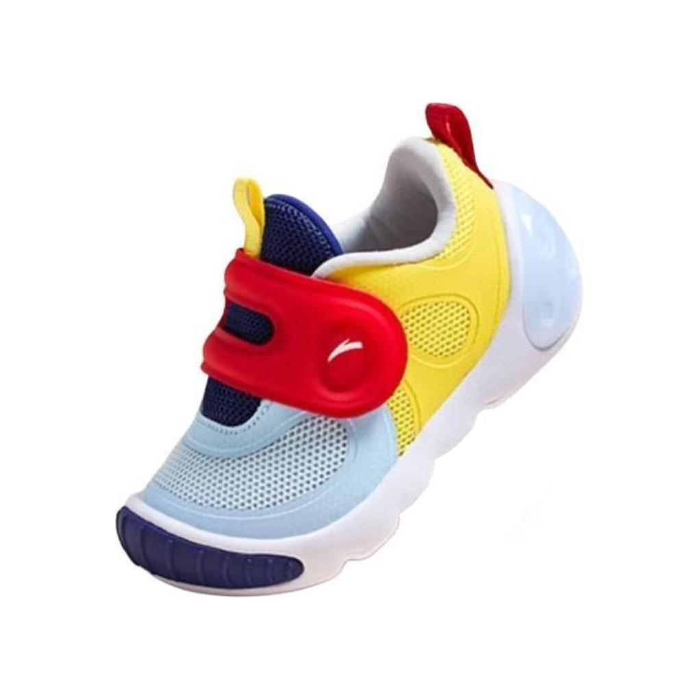 Anta Kids 5U Comfortable Non-Slip Lightweight Low-Top Walking Shoes Baby Shoes Sky-Blue Durian-Yellow Classic-Red 312430003-2